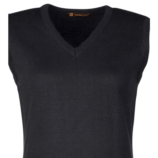Harriton Ladies' Pilbloc™ V-Neck Sweater Vest - Harriton Ladies' Pilbloc™ V-Neck Sweater Vest - Image 1 of 4