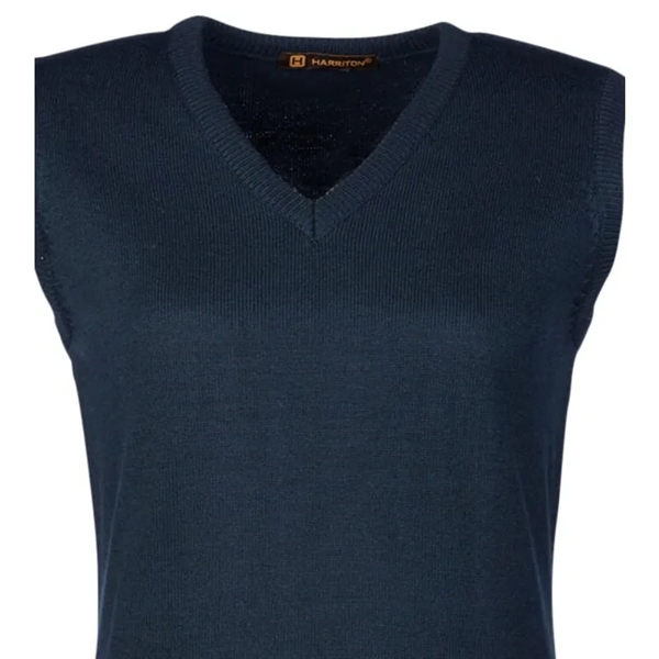 Harriton Ladies' Pilbloc™ V-Neck Sweater Vest - Harriton Ladies' Pilbloc™ V-Neck Sweater Vest - Image 2 of 4