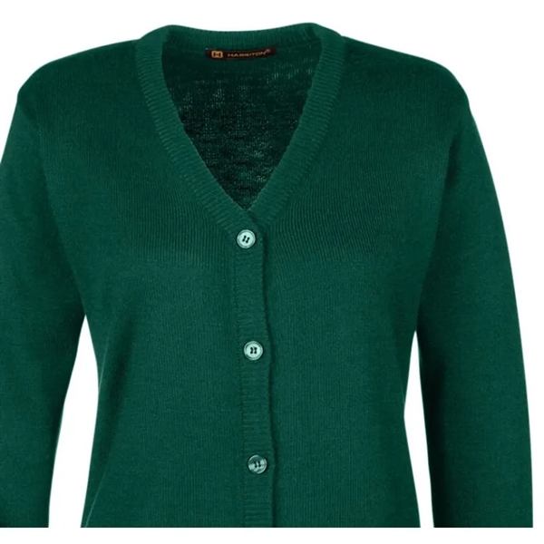 Harriton Ladies' Pilbloc™ V-Neck Button Cardigan Sweater - Harriton Ladies' Pilbloc™ V-Neck Button Cardigan Sweater - Image 4 of 6