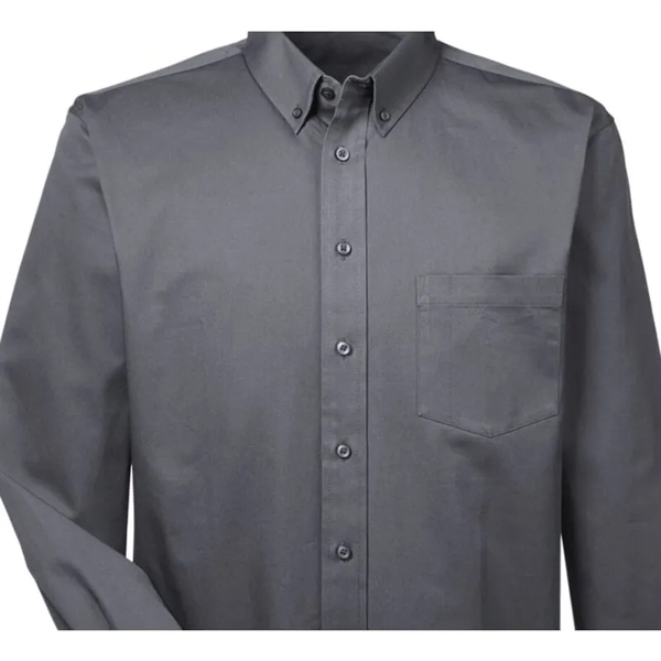 Harriton Men's Foundation 100% Cotton Long-Sleeve Twill S... - Harriton Men's Foundation 100% Cotton Long-Sleeve Twill S... - Image 2 of 7