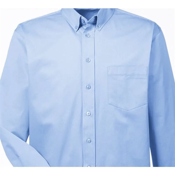 Harriton Men's Foundation 100% Cotton Long-Sleeve Twill S... - Harriton Men's Foundation 100% Cotton Long-Sleeve Twill S... - Image 5 of 7