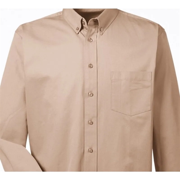Harriton Men's Foundation 100% Cotton Long-Sleeve Twill S... - Harriton Men's Foundation 100% Cotton Long-Sleeve Twill S... - Image 6 of 7
