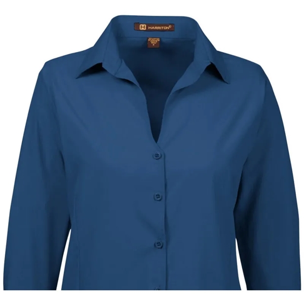 Harriton Ladies' Paradise 3/4-Sleeve Performance Shirt - Harriton Ladies' Paradise 3/4-Sleeve Performance Shirt - Image 3 of 3