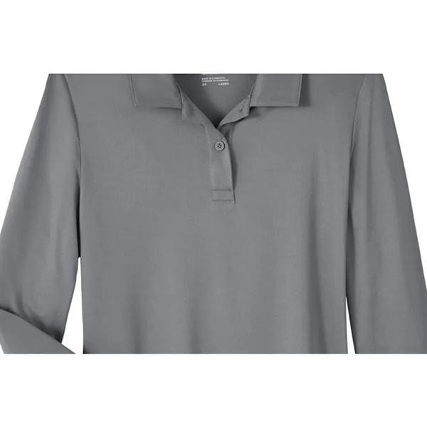 Team 365 Ladies' Zone Performance Long Sleeve Polo - Team 365 Ladies' Zone Performance Long Sleeve Polo - Image 4 of 6