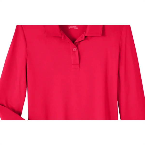 Team 365 Ladies' Zone Performance Long Sleeve Polo - Team 365 Ladies' Zone Performance Long Sleeve Polo - Image 5 of 6
