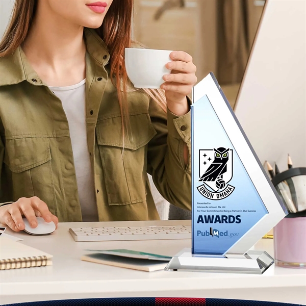 Ashley Asymmetrical Cut Crystal Award - Ashley Asymmetrical Cut Crystal Award - Image 1 of 3