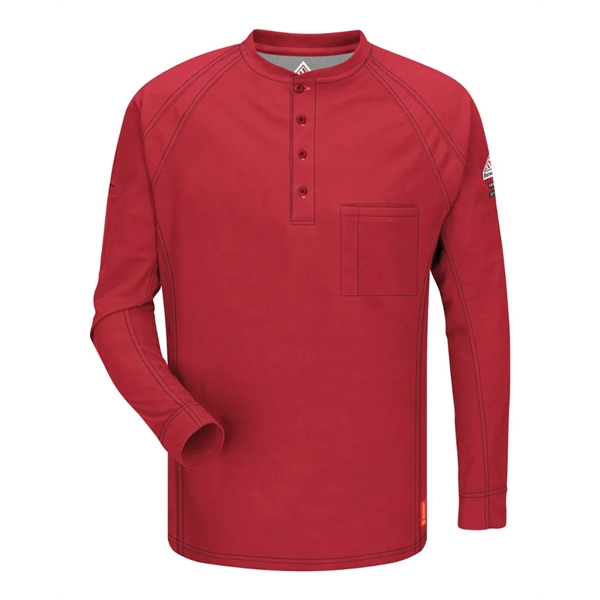 Bulwark Men's Long Sleeve Henley - Bulwark Men's Long Sleeve Henley - Image 7 of 8
