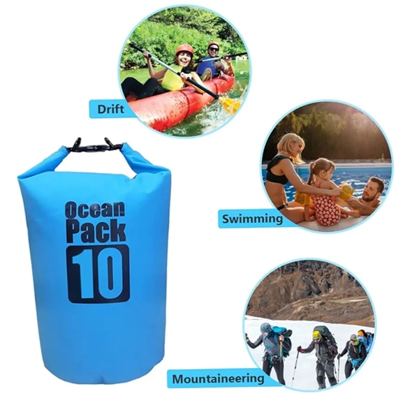 Heavy Weight Waterproof Dry bag With Shoulder Strap 10L - Heavy Weight Waterproof Dry bag With Shoulder Strap 10L - Image 4 of 4