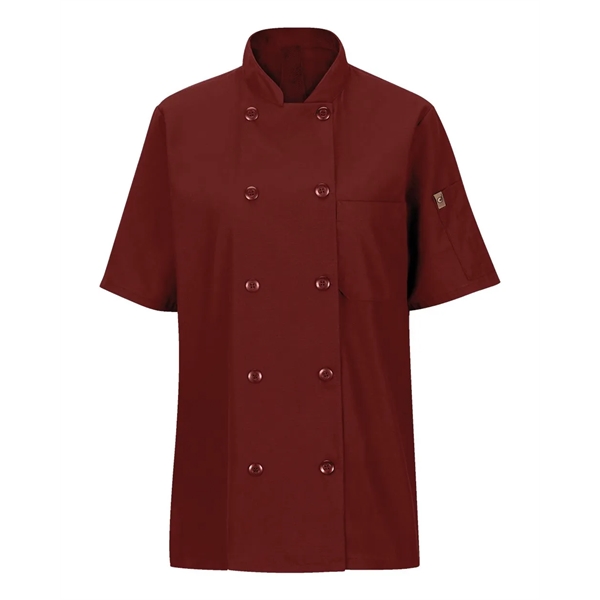 Chef Designs Women's Mimix™ Short Sleeve Chef Coat with O... - Chef Designs Women's Mimix™ Short Sleeve Chef Coat with O... - Image 5 of 10