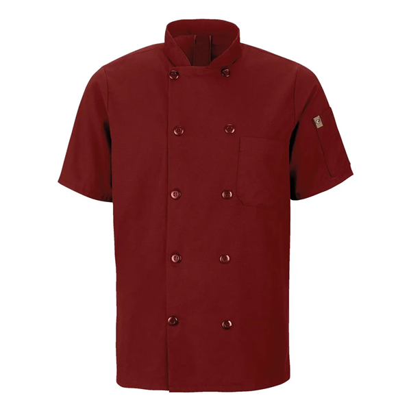 Chef Designs Mimix™ Short Sleeve Chef Coat with OilBlok - Chef Designs Mimix™ Short Sleeve Chef Coat with OilBlok - Image 5 of 10