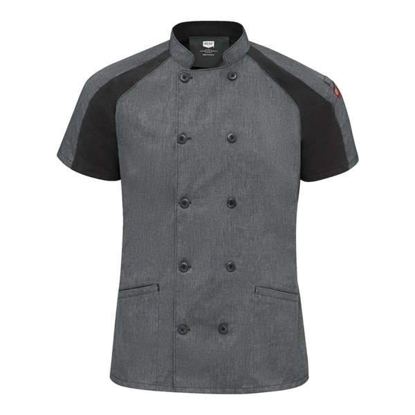 Chef Designs Women's Airflow Raglan Chef Coat - Chef Designs Women's Airflow Raglan Chef Coat - Image 3 of 10