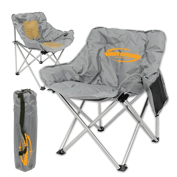 USB Heated Folding Camping Lawn Moon Chairs with Cushioned - USB Heated Folding Camping Lawn Moon Chairs with Cushioned - Image 0 of 3