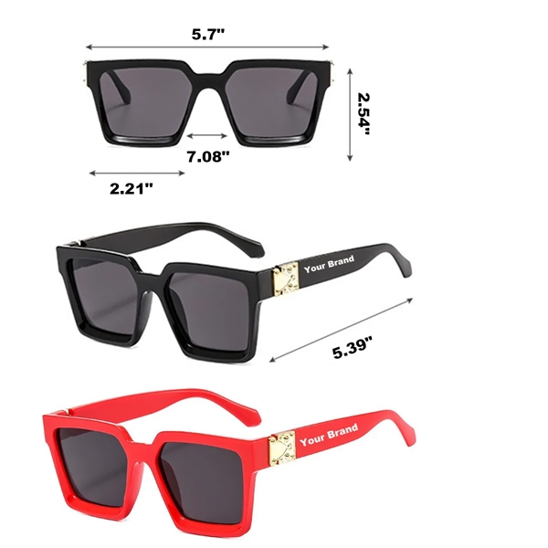 Chic Style W/ Fashion Square Sunglasses - Chic Style W/ Fashion Square Sunglasses - Image 1 of 3