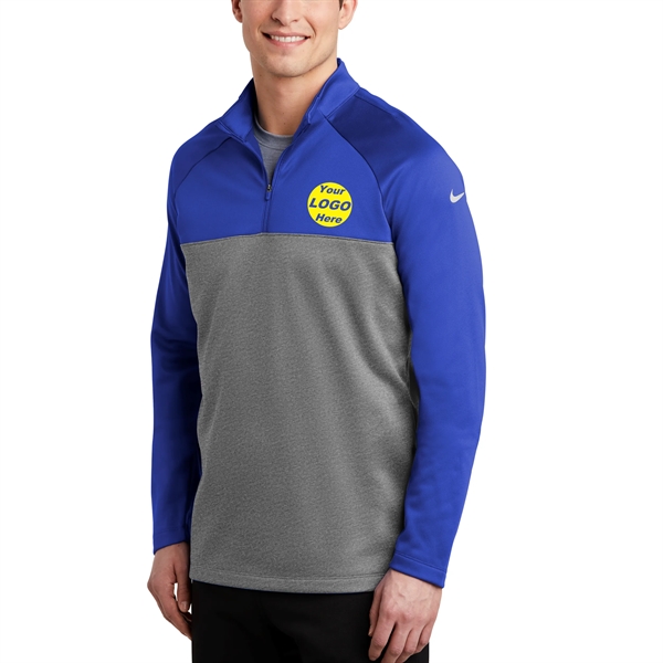 Nike Therma-FIT 1/2-Zip Fleece 7 oz. w/ Screen Print Jacket - Nike Therma-FIT 1/2-Zip Fleece 7 oz. w/ Screen Print Jacket - Image 0 of 30