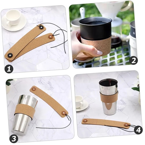 Portable Coffee Cup Leather Sleeve - Portable Coffee Cup Leather Sleeve - Image 1 of 2