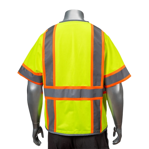 Premium Knitted Hi Vis Class 3 Safety Vest with 6 Pockets - Premium Knitted Hi Vis Class 3 Safety Vest with 6 Pockets - Image 3 of 6