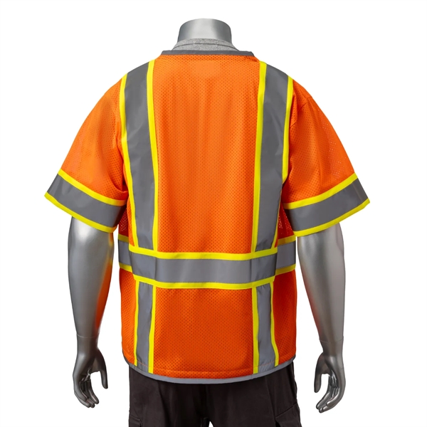 Premium Knitted Hi Vis Class 3 Safety Vest with 6 Pockets - Premium Knitted Hi Vis Class 3 Safety Vest with 6 Pockets - Image 6 of 6