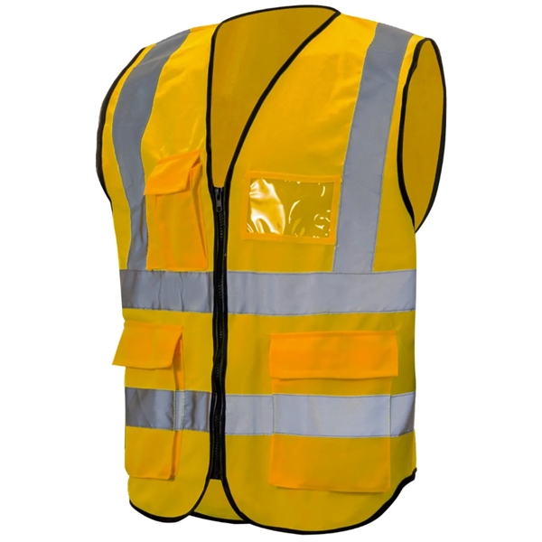 Class 2 Hi Vis Reflective Tape Safety Vest With 4 Pockets - Class 2 Hi Vis Reflective Tape Safety Vest With 4 Pockets - Image 2 of 21