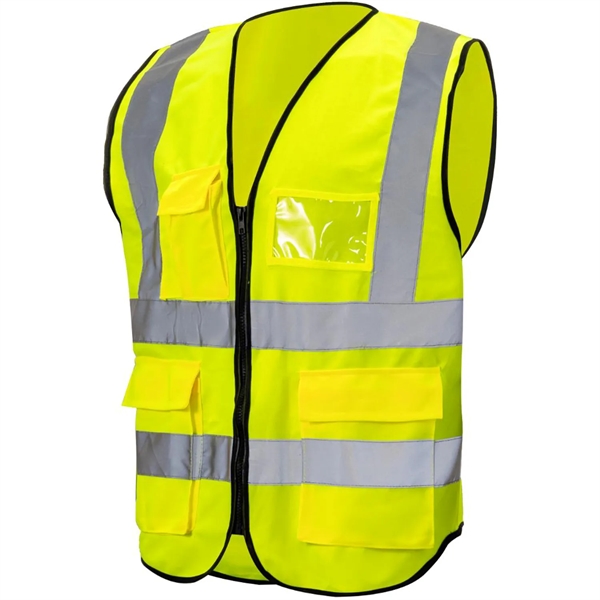 Class 2 Hi Vis Reflective Tape Safety Vest With 4 Pockets - Class 2 Hi Vis Reflective Tape Safety Vest With 4 Pockets - Image 5 of 21