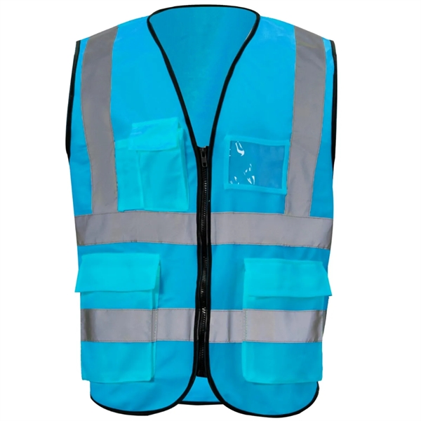 Class 2 Hi Vis Reflective Tape Safety Vest With 4 Pockets - Class 2 Hi Vis Reflective Tape Safety Vest With 4 Pockets - Image 13 of 21