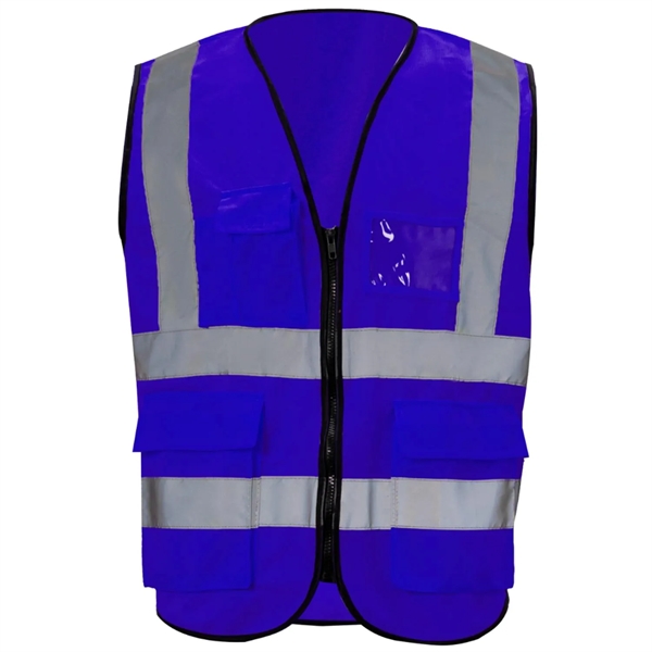 Class 2 Hi Vis Reflective Tape Safety Vest With 4 Pockets - Class 2 Hi Vis Reflective Tape Safety Vest With 4 Pockets - Image 16 of 21