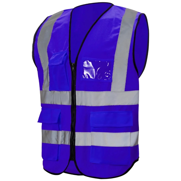 Class 2 Hi Vis Reflective Tape Safety Vest With 4 Pockets - Class 2 Hi Vis Reflective Tape Safety Vest With 4 Pockets - Image 17 of 21