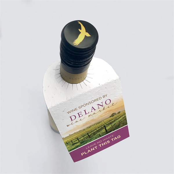 Single-Sided Plantable Wine Bottle Neck Tags - Single-Sided Plantable Wine Bottle Neck Tags - Image 0 of 0