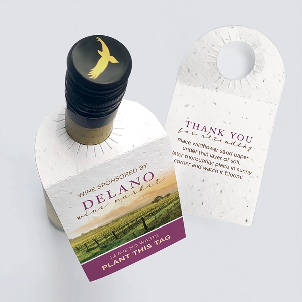 Double-Sided Plantable Wine Bottle Neck Tags - Double-Sided Plantable Wine Bottle Neck Tags - Image 0 of 0