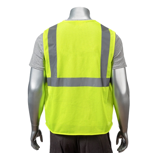 High Viz Reflective Mesh Safety Hook & Loop Vest With Pocket - High Viz Reflective Mesh Safety Hook & Loop Vest With Pocket - Image 5 of 5