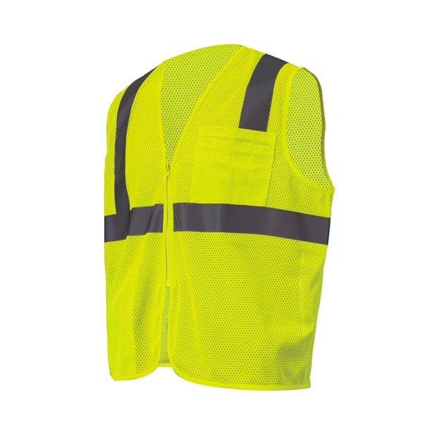 High Viz Reflective Mesh Safety Workwear Zipper Vest Pockets - High Viz Reflective Mesh Safety Workwear Zipper Vest Pockets - Image 5 of 6