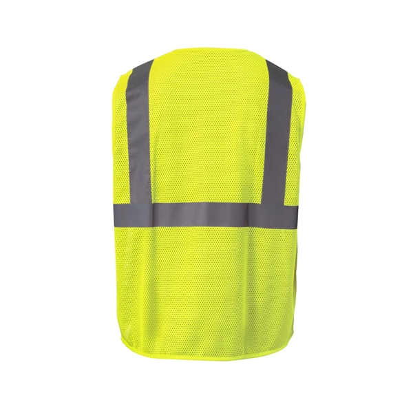 High Viz Reflective Mesh Safety Workwear Zipper Vest Pockets - High Viz Reflective Mesh Safety Workwear Zipper Vest Pockets - Image 6 of 6