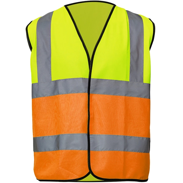 Hi Viz Class 2 Knitted Color Block Safety Loop & Hook Vest - Hi Viz Class 2 Knitted Color Block Safety Loop & Hook Vest - Image 4 of 7