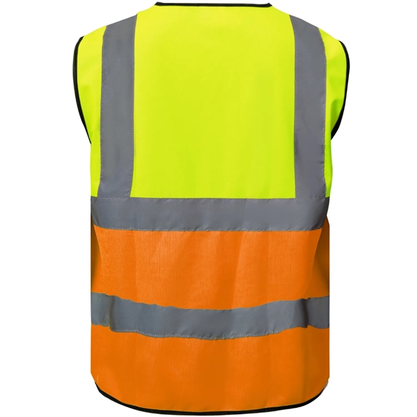 Hi Viz Class 2 Knitted Color Block Safety Loop & Hook Vest - Hi Viz Class 2 Knitted Color Block Safety Loop & Hook Vest - Image 6 of 7