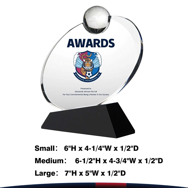 Gloria Oval Globe Award - Gloria Oval Globe Award - Image 2 of 3