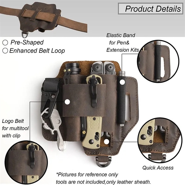 Leather Belt Multitool Case Sheath - Leather Belt Multitool Case Sheath - Image 3 of 4