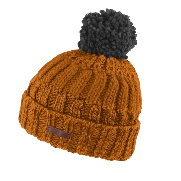 Colorful PomPom Knitted Beanies - Colorful PomPom Knitted Beanies - Image 3 of 3