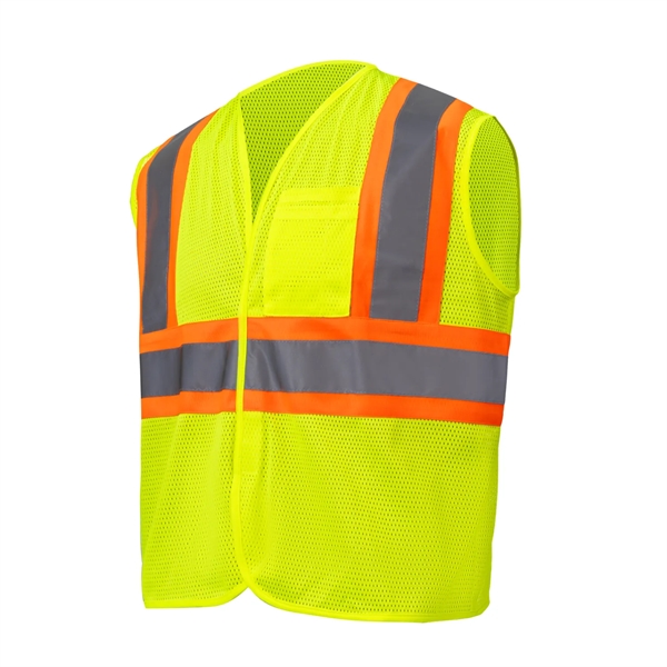 High Viz Class 2 Reflective Tape Safety Hook & Loop Vest - High Viz Class 2 Reflective Tape Safety Hook & Loop Vest - Image 2 of 6