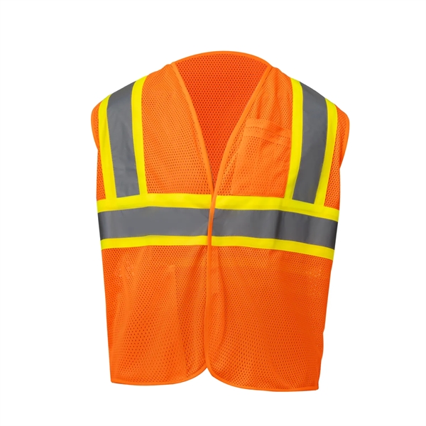 High Viz Class 2 Reflective Tape Safety Hook & Loop Vest - High Viz Class 2 Reflective Tape Safety Hook & Loop Vest - Image 4 of 6