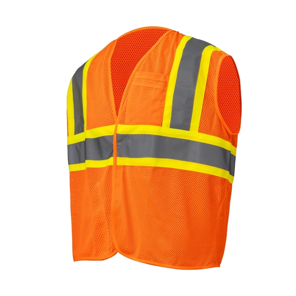 High Viz Class 2 Reflective Tape Safety Hook & Loop Vest - High Viz Class 2 Reflective Tape Safety Hook & Loop Vest - Image 5 of 6