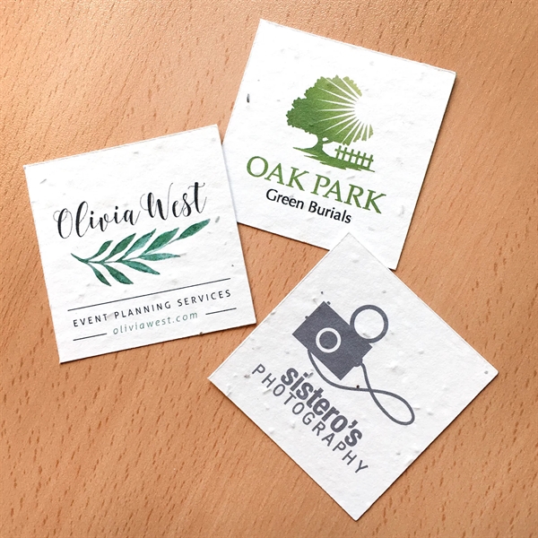 Single-Sided Plantable Square Business Cards - Single-Sided Plantable Square Business Cards - Image 1 of 5