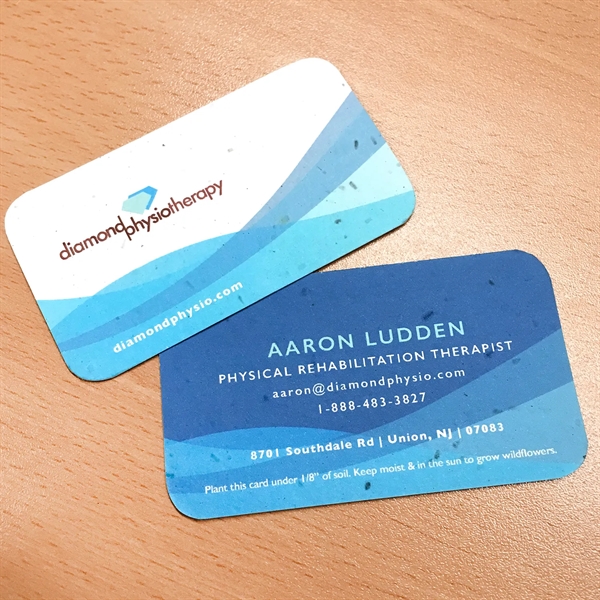 Abstract Curves Seed Paper Business Cards - Abstract Curves Seed Paper Business Cards - Image 1 of 5