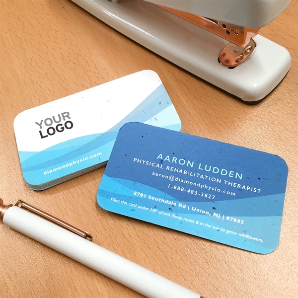 Abstract Curves Seed Paper Business Cards - Abstract Curves Seed Paper Business Cards - Image 0 of 5
