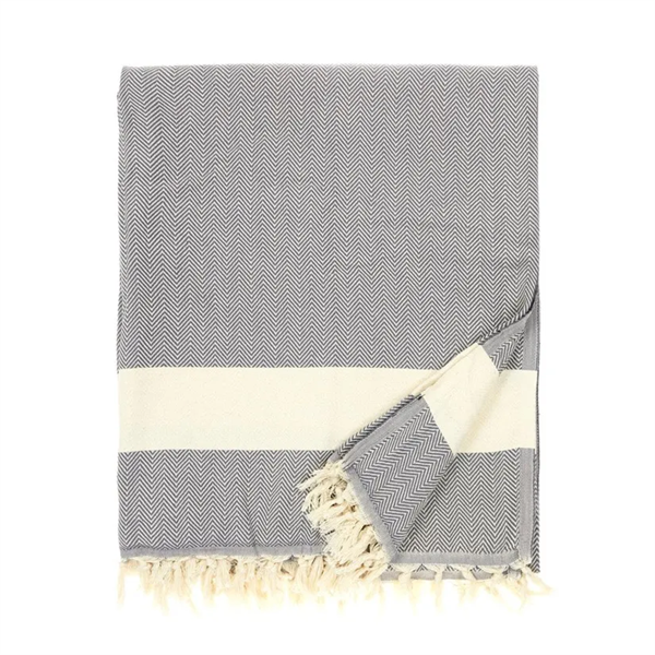 100% Turkish Cotton Chevron Blanket - 100% Turkish Cotton Chevron Blanket - Image 3 of 5