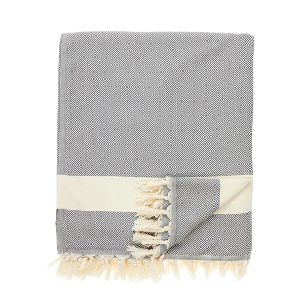 100% Turkish Cotton Diamond Woven Blanket - 100% Turkish Cotton Diamond Woven Blanket - Image 3 of 4