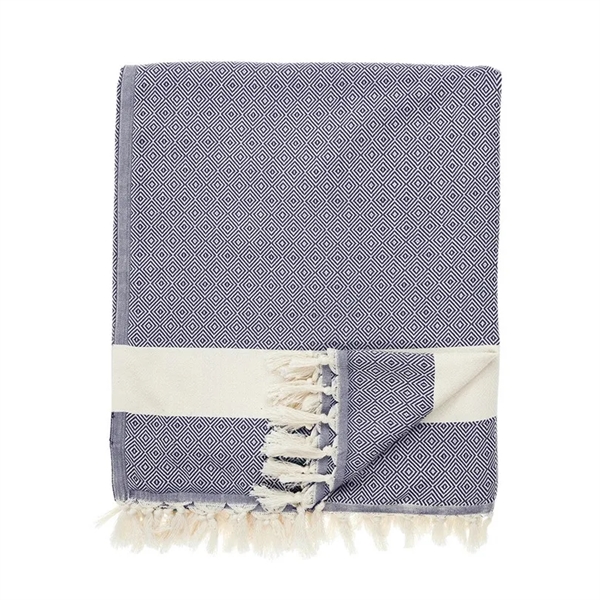 100% Turkish Cotton Diamond Woven Blanket - 100% Turkish Cotton Diamond Woven Blanket - Image 4 of 4