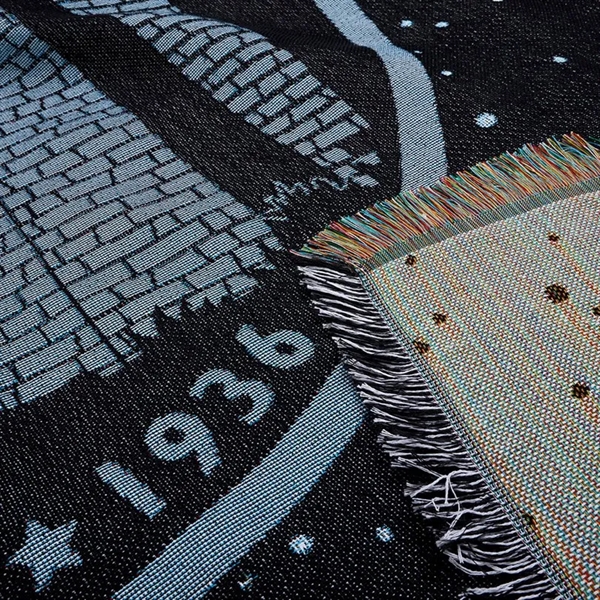 Custom Woven Cotton Picnic Blanket Tapestry - Custom Woven Cotton Picnic Blanket Tapestry - Image 2 of 5