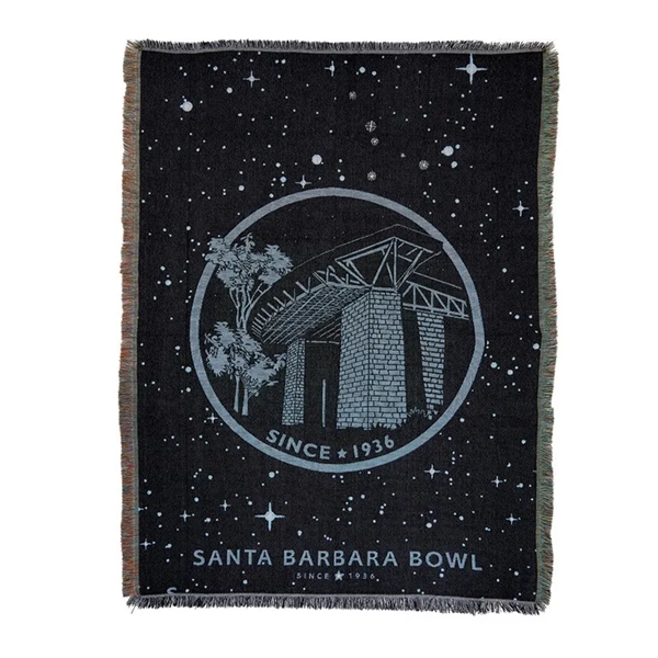 Custom Woven Cotton Picnic Blanket Tapestry - Custom Woven Cotton Picnic Blanket Tapestry - Image 4 of 5