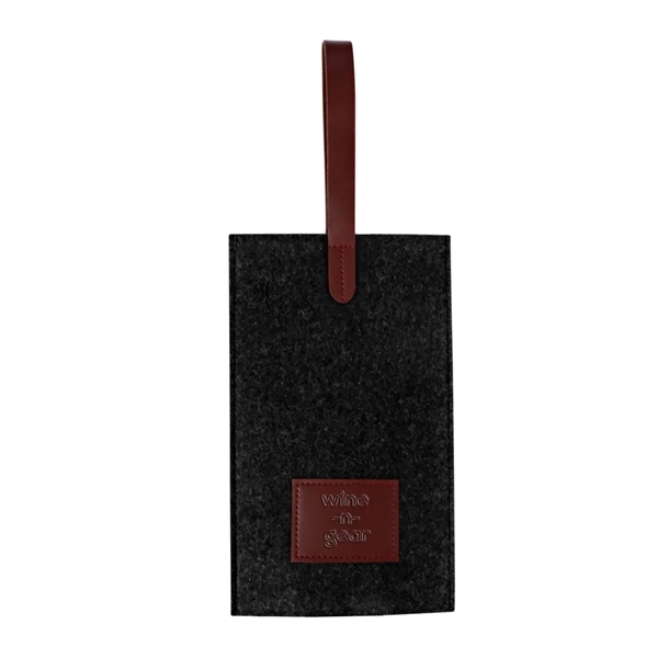 1-Bottle Felt Wine Tote - 1-Bottle Felt Wine Tote - Image 0 of 15