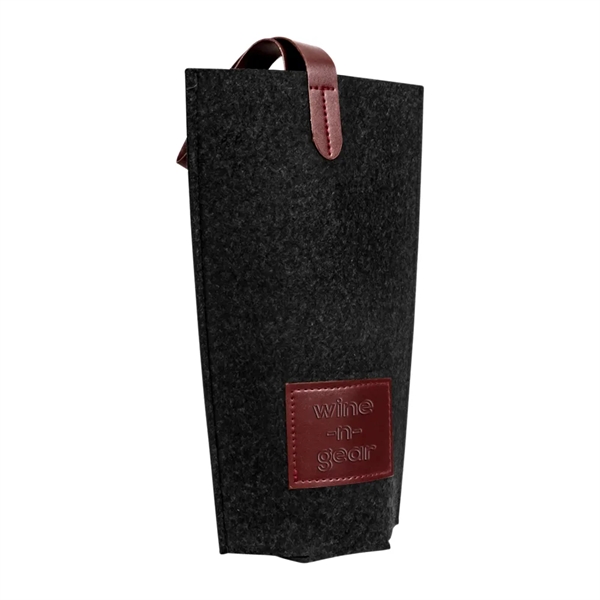 1-Bottle Felt Wine Tote - 1-Bottle Felt Wine Tote - Image 1 of 15