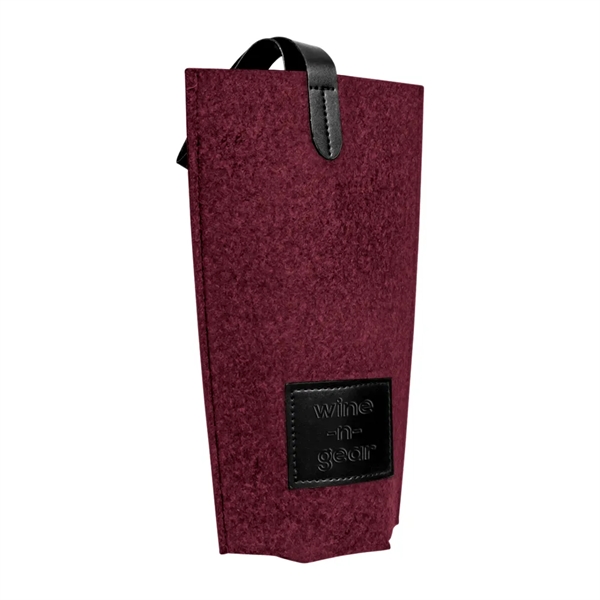 1-Bottle Felt Wine Tote - 1-Bottle Felt Wine Tote - Image 3 of 15